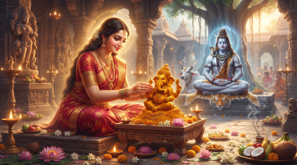 गणेश चतुर्थी विघ्नहर्ता के प्राकट्य की कथा, पूजा-विधि और आध्यात्मिक रहस्य lord ganesha birth story parvati shiva