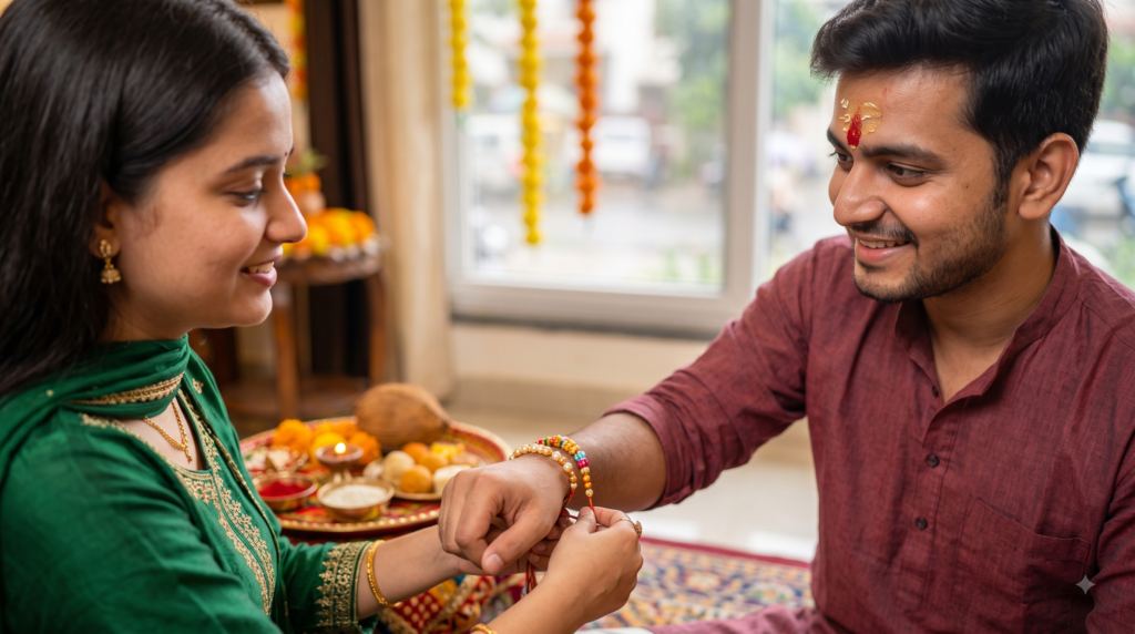 rakshabandhan 2026 bhai ki kalai par rakhi tilak