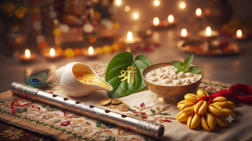जन्माष्टमी धन प्राप्ति, सुख-समृद्धि और पारिवारिक शांति के अचूक चमत्कारी उपाय! janmashtami puja samagri close