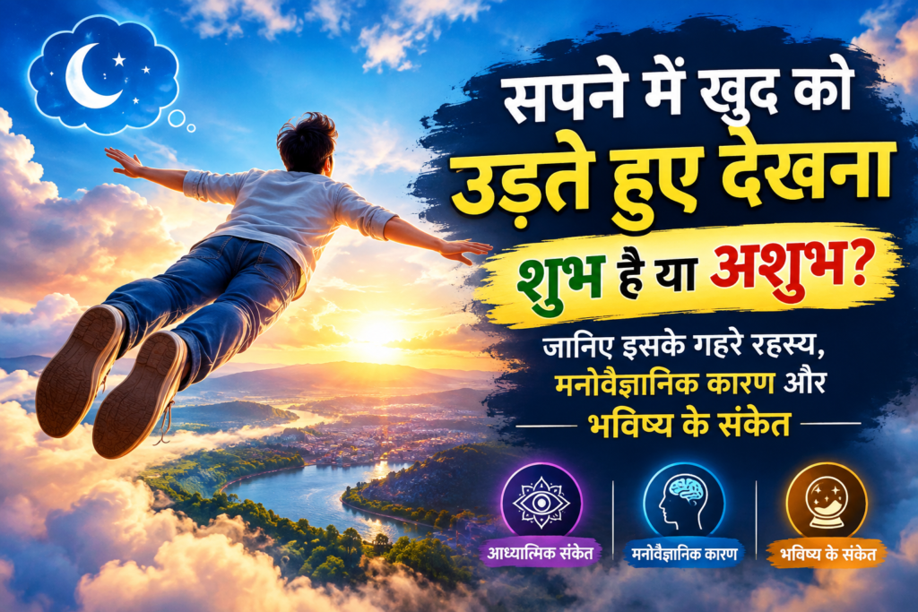 सपने में खुद को उड़ते हुए देखना शुभ है या अशुभ? जानिए इसके गहरे रहस्य, मनोवैज्ञानिक कारण और भविष्य के संकेत सपने में खुद को उड़ते हुए देखना शुभ है या अशुभ