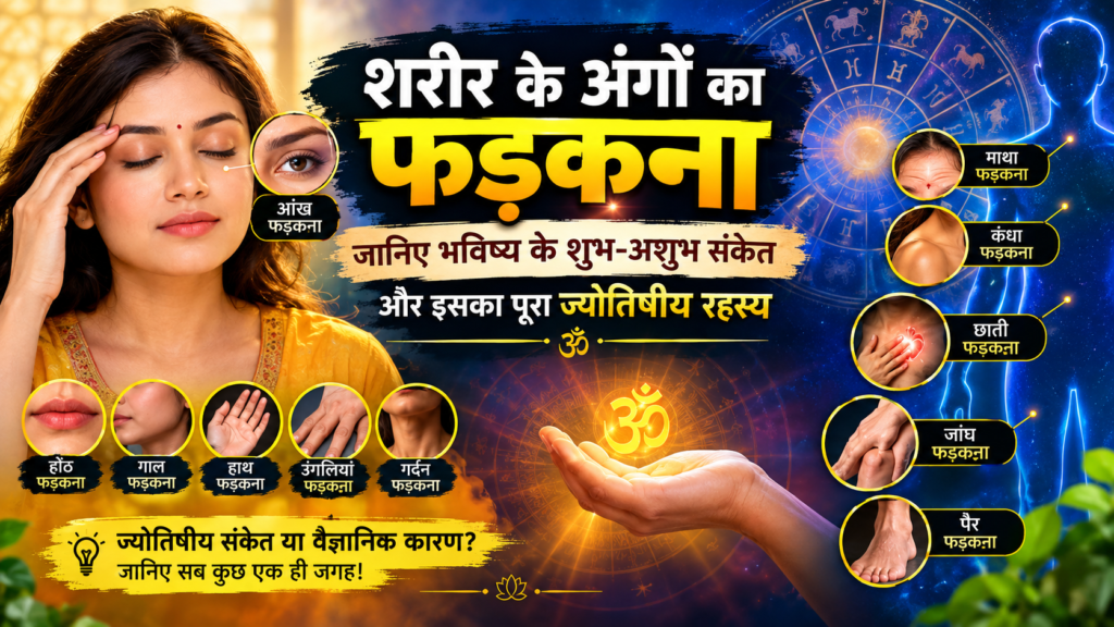 शरीर के अंगों का फड़कना: जानिए भविष्य के शुभ-अशुभ संकेत और इसका पूरा ज्योतिषीय रहस्य शरीर के अंगों का फड़कना और ज्योतिषीय संकेत