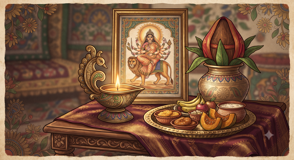 maa kushmanda traditional madhubani art puja vidhi
