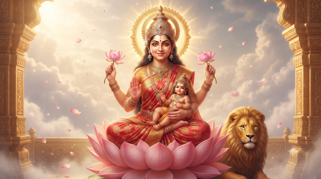 स्कंदमाता की पूजा विधि, मंत्र, कथा और महत्व: नवरात्रि का पांचवां दिन माँ स्कंदमाता की गोद में बाल कार्तिकेय के साथ दिव्य स्वरूप